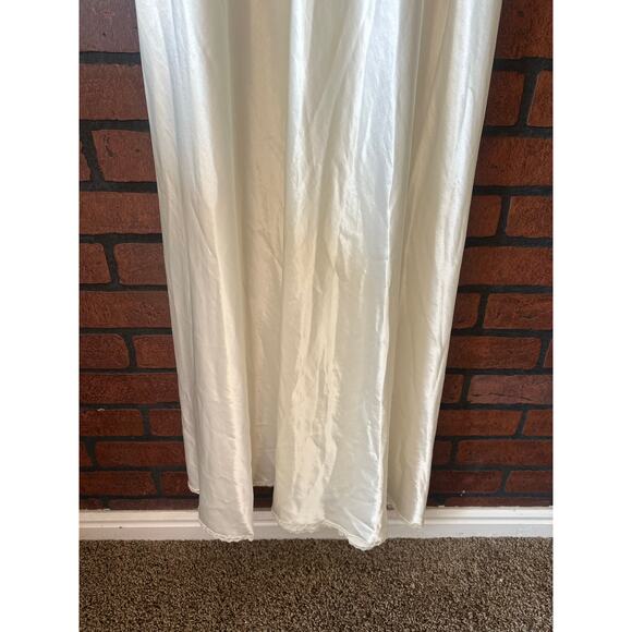 Vintage White Lace Nightgown Sleeveless Sleep Dress Large Romantic Made in USA - Picture 8 of 16
